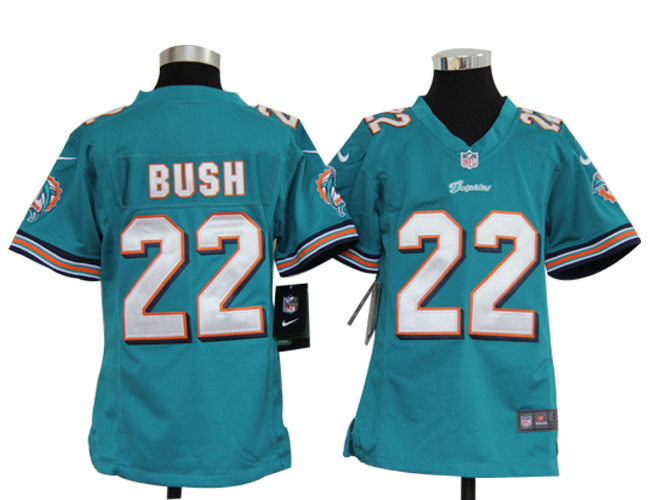 youths Jerseys nike Miami Dolphins 22 Reggie Bush Team Color Game
